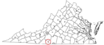 State map highlighting Martinsville