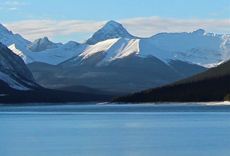 Mount Smuts from Spray Lake