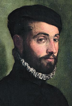 Torquato Tasso, aged 22, by Jacopo da Ponte, called Jacopo Bassano (cropped)