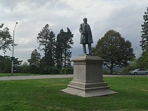 Western Prom and Brackett Reed Statue