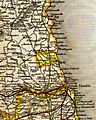 Bedlingtonshire, from Betts's Family Atlas, 1846