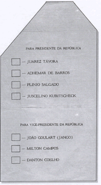 Cédula presidencial brasileira de 1955