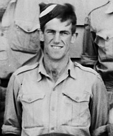 Edmund Hillary at Delta Camp near Blenheim during WWII