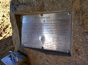 Fremont Troll Information Plaque