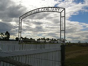 Harrisville Cemetery entrance gates, 2008