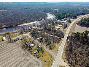 Black River and Wis-54 run through town