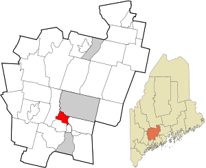 Location in Kennebec County and the state of Maine.