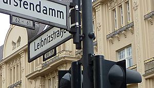 Leibnizstrasse street sign Berlin