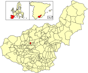 Location of Güevéjar