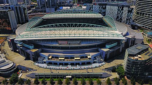 Marvel Stadium from an aerial perspective. Feb 2019