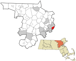 Location in Middlesex County in Massachusetts