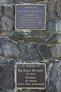 Plaques on Glencoe Monument