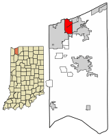 Location of Burns Harbor in Porter County, Indiana.