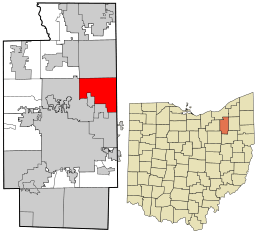 Location in Summit County and the state of Ohio.