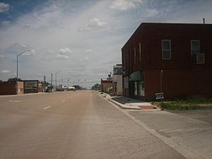 Downtown Texline on U.S. Highway 87