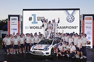 Volkswagen Motorsport Podium Rally Australia 2014 001