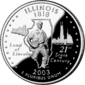 Illinois quarter dollar coin