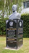 Bust of John Pennycuick, memorial garden, London Road Recreation Ground, Camberley, Surrey.jpg