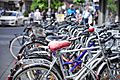 Cluster of bikes in Würzburg