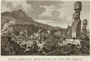 Monuments et insulaires de l'île de Pâques 1786