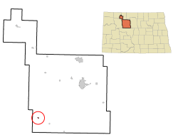 Location of Makoti, North Dakota