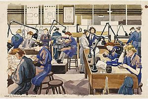 WAAF Instrument Mechanics at Work (1941) (ArtIWM.ART LD 1298)