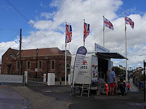 Watchet old lifeboat station and RNLI sea safety roadshow