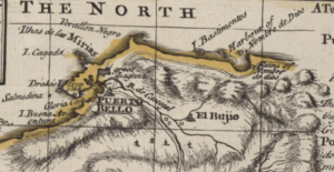 1740Map PortoBello IslaBastimentos NombreDeDios