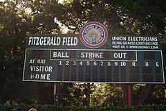 Scoreboard at Fitzgerald Field