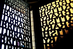 British Library Gate Shadow