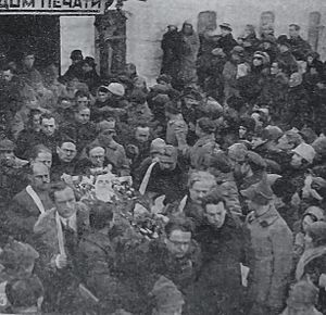 Funeral of revolutionary leader Larissa Reissner 1926