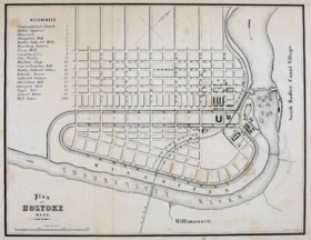 Holyoke Hadley Falls Plan 1853