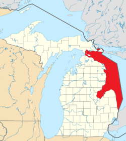 Lake Huron (Michigan highlighted)