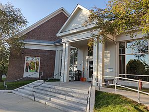 Leach Library entrance