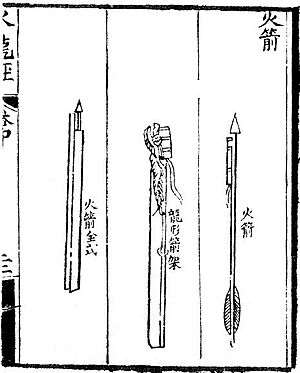 Oldest depiction of rocket arrows