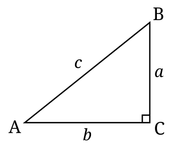 A right triangle