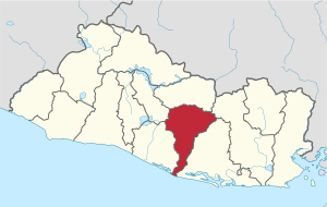 Location within El Salvador