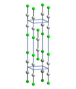 Unit cell of Hg2F2