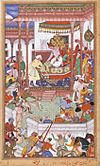 Young Abdul Rahim Khan-I-Khana being received by Akbar, Akbarnama.jpg