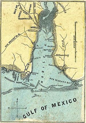 Battle of Mobile Bay map