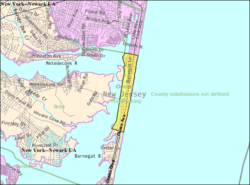 Census Bureau map of Mantoloking, New Jersey