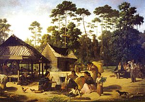 Choctaw Village by Francois Bernard