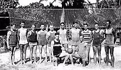 Early beach volleyball in hawaii