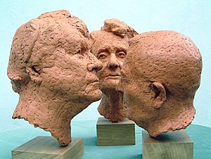 Environment-Triptych-2008-terracotta-portraits-sculptor-Jon-Edgar