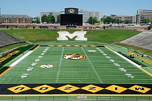 Faurot field 2012 endzone