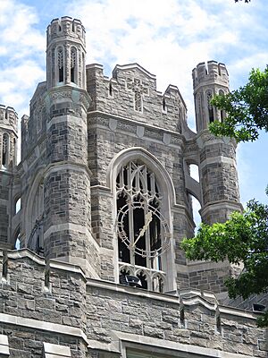 Keating Hall tower and clock