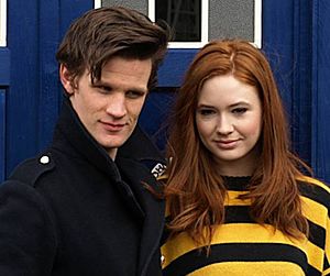 Matt Smith and Karen Gillan at Salford (cropped)