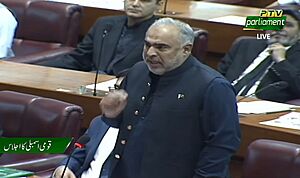 Asad Qaiser in National Assembly