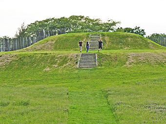 Aztalan platform mound steps.jpg