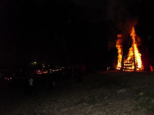 Christmas Eve Bonfires in Lutcher